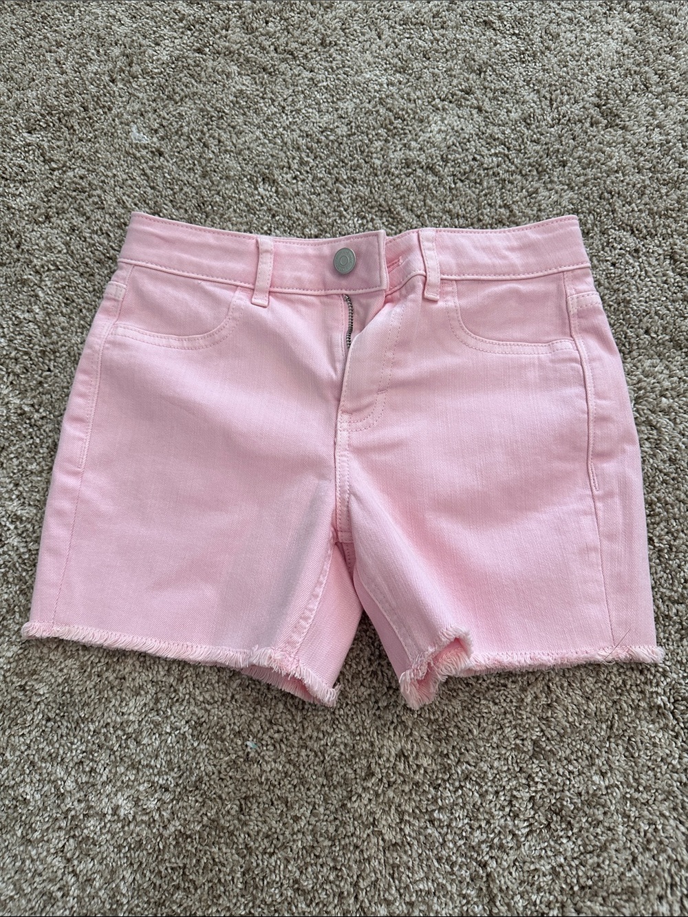 Vineyard Vines Pastel Pink Denim Frayed Hem Shorts